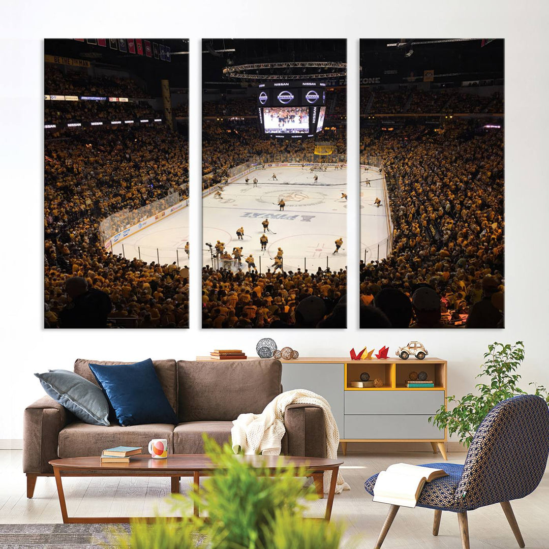 Nashville Predators Wall Art Canvas Print.