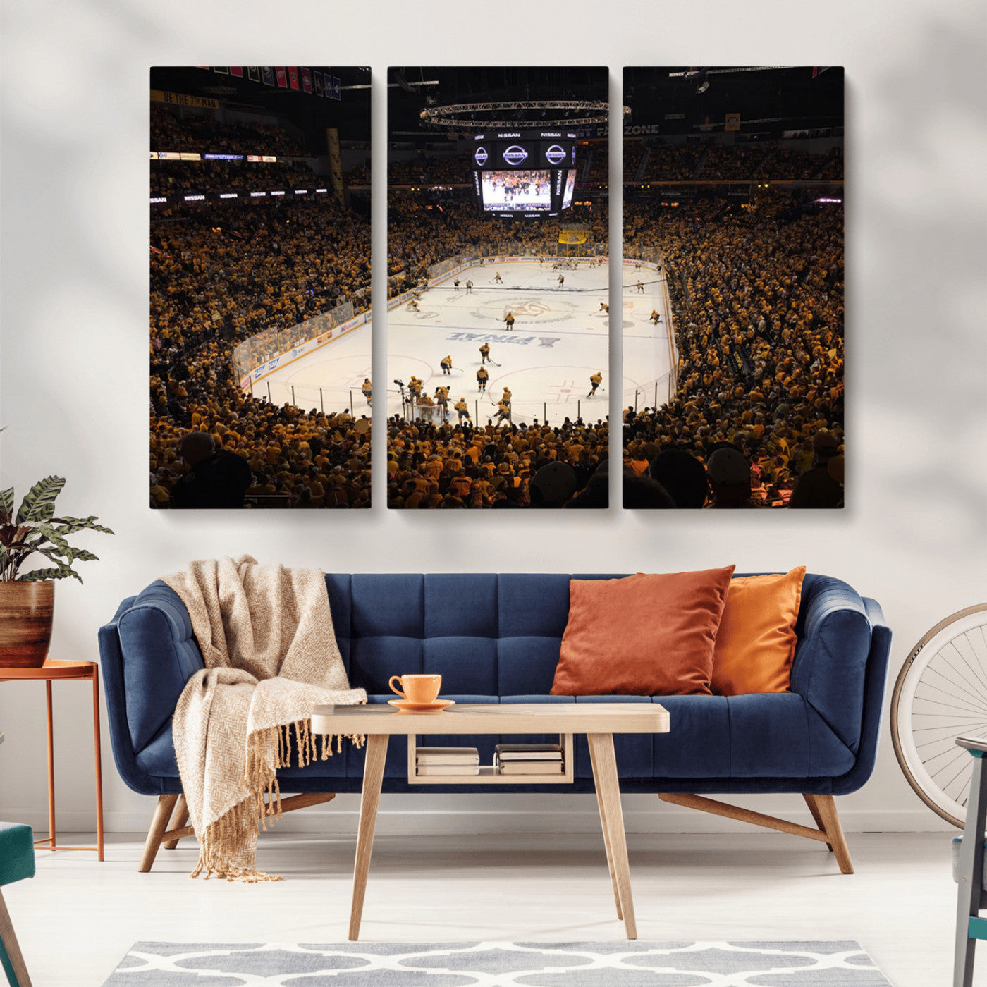 MGV-CV-48X32-3P - Bridgestone Arena - Nashville Predators Hockey Team Print - Nashville Wall Art Canvas Print