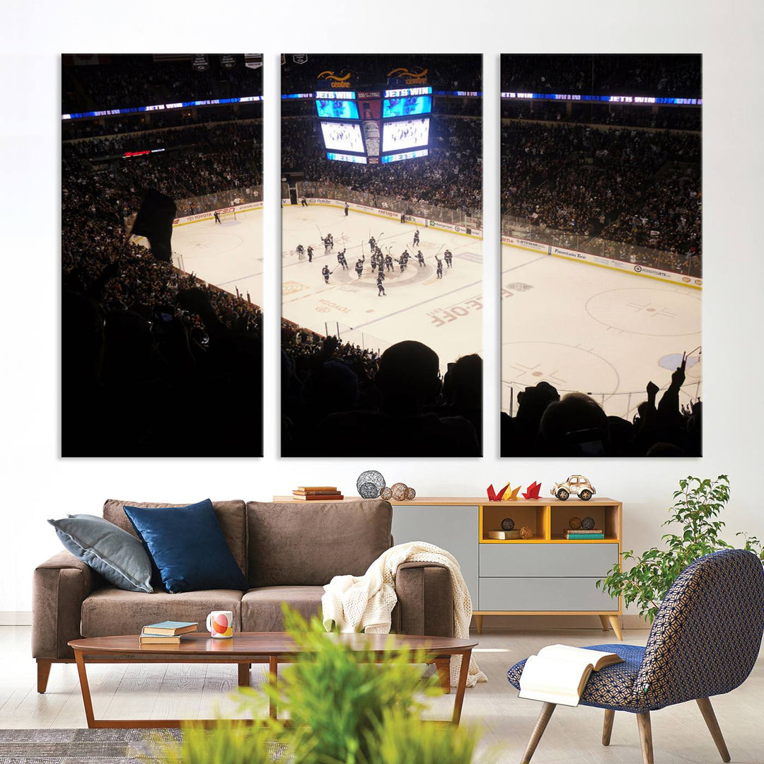 Canada Life Centre Wall Art | Winnipeg Jets Hockey Team Print | Canvas Print | Ready to Hang | Winnipeg Wall Decor