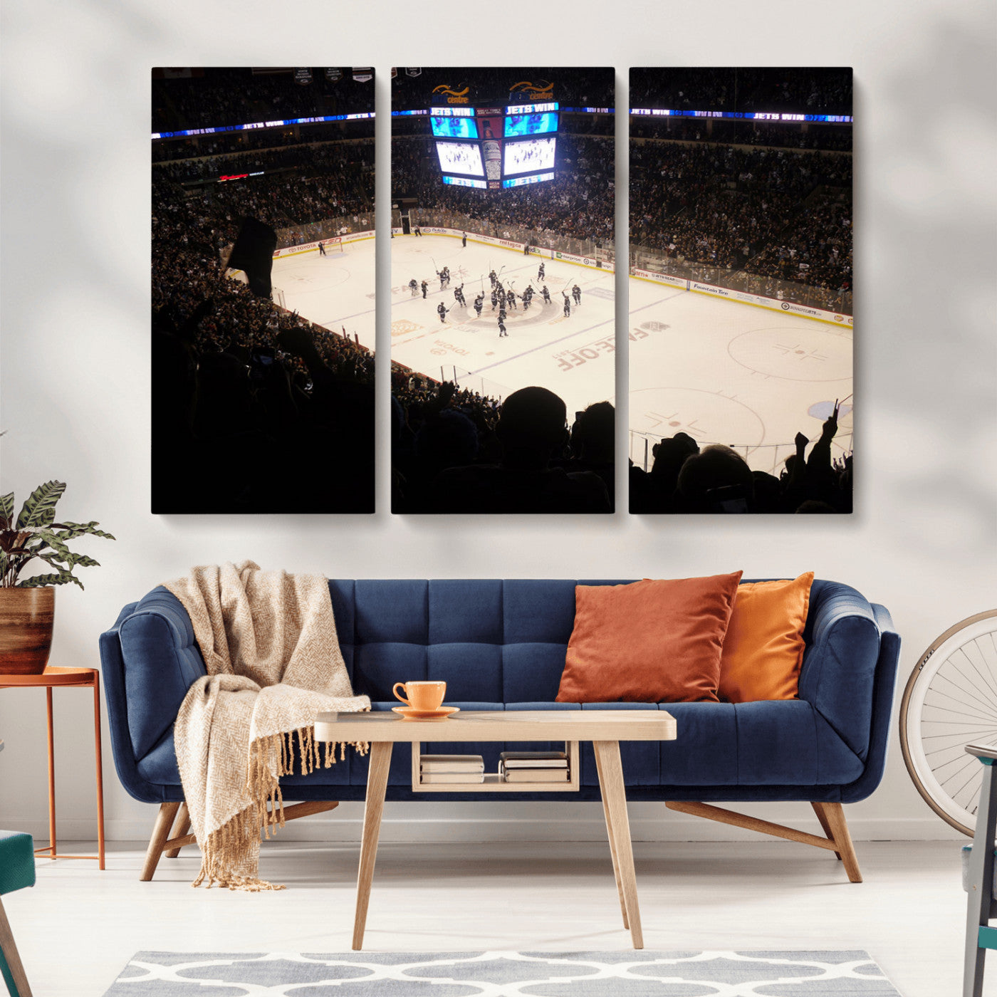 MGV-CV-48X32-3P - Canada Life Centre Wall Art | Winnipeg Jets Hockey Team Print Canvas | Ready to Hang | Winnipeg Wall
