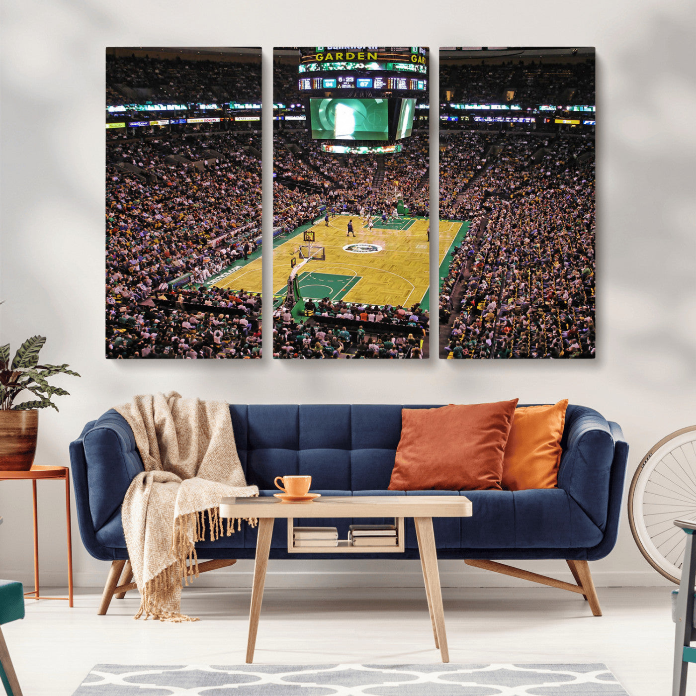 MGV-CV-48X32-3P - Celtics Game Versus The Timberwolves | Baseball Stadium Wall Art | Canvas Print | Ready to Hang