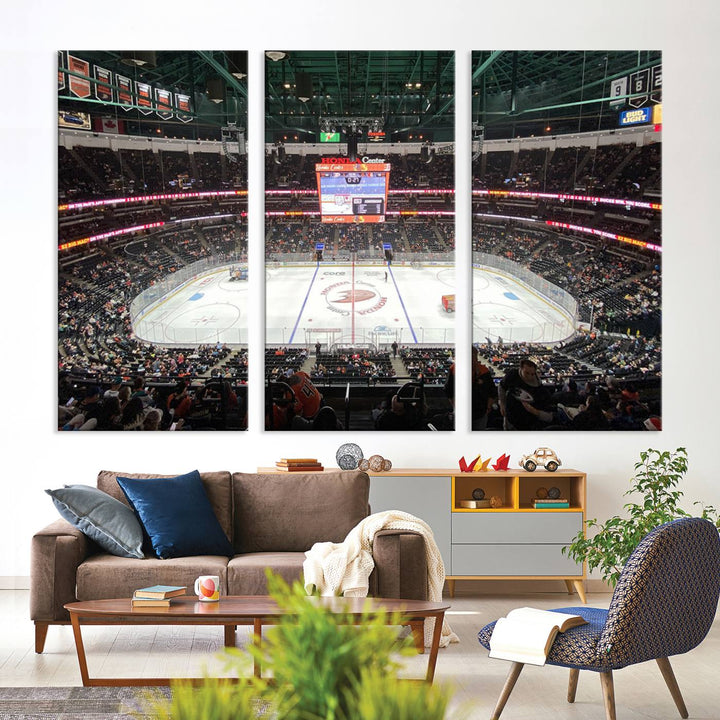 Honda Center California Anaheim Ducks Ice Hockey Stadium Wall Art Canvas Print