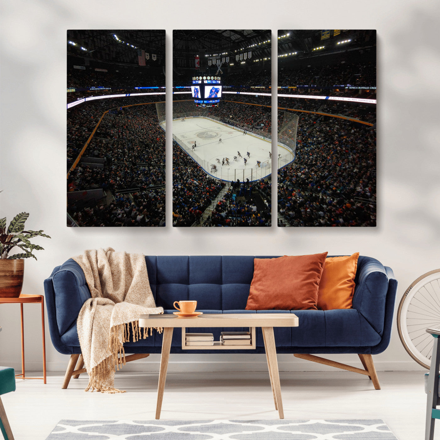 MGV-CV-48X32-3P - KeyBank Center New York Buffalo Sabres Hockey Stadium Canvas Print Wall Art