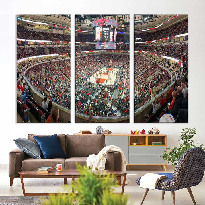 United Center Chicago Bulls Stadium Wall Art Canvas Print