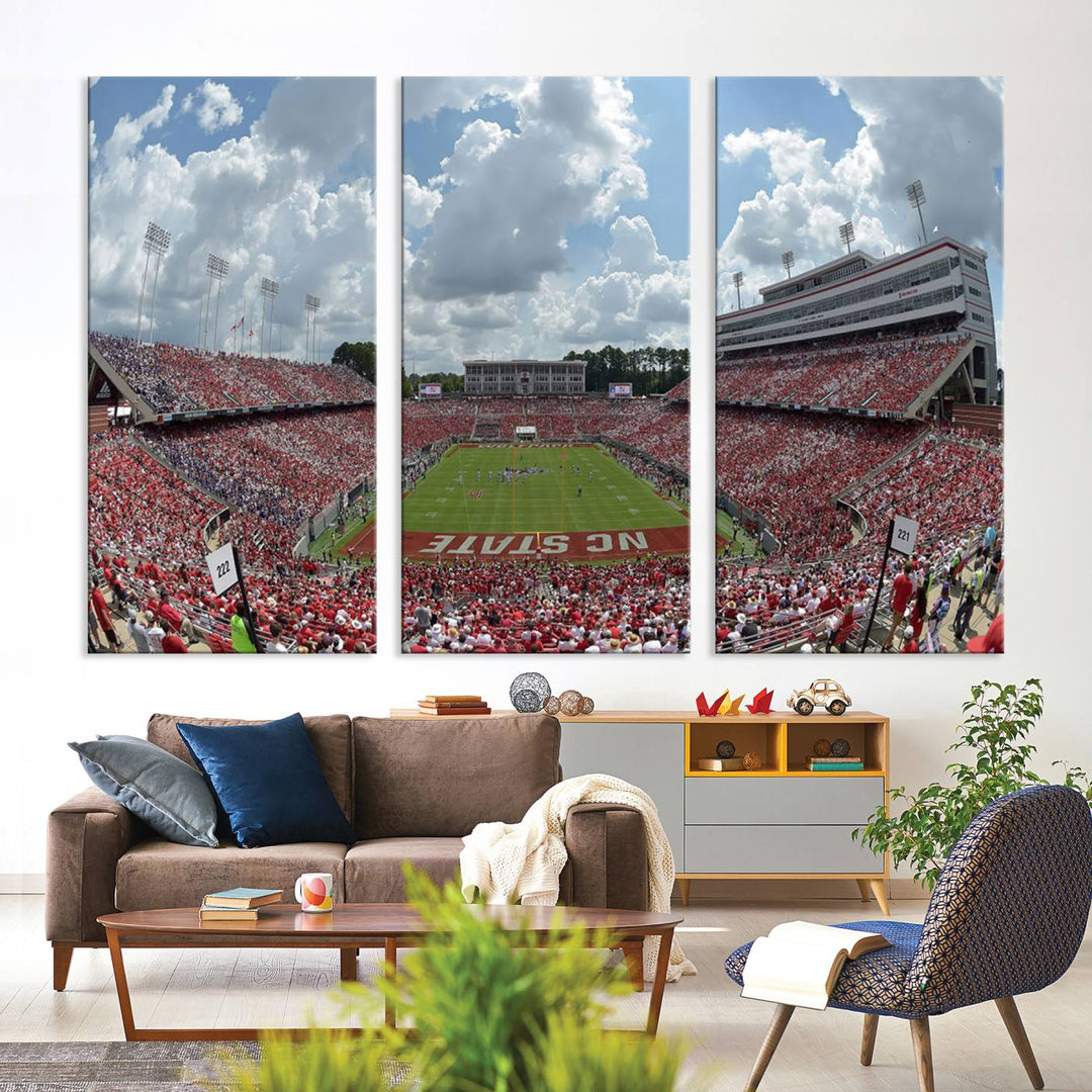 Canvas print of Carter-Finley Stadium, showcasing the NC State Wolfpack.