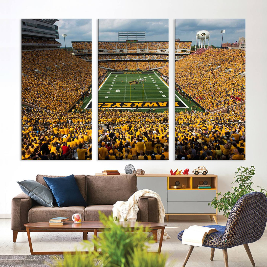 Kinnick Stadium - Iowa Hawkeyes Football Team Print - Iowa City Kinnick Stadium Wall Art Canvas Print