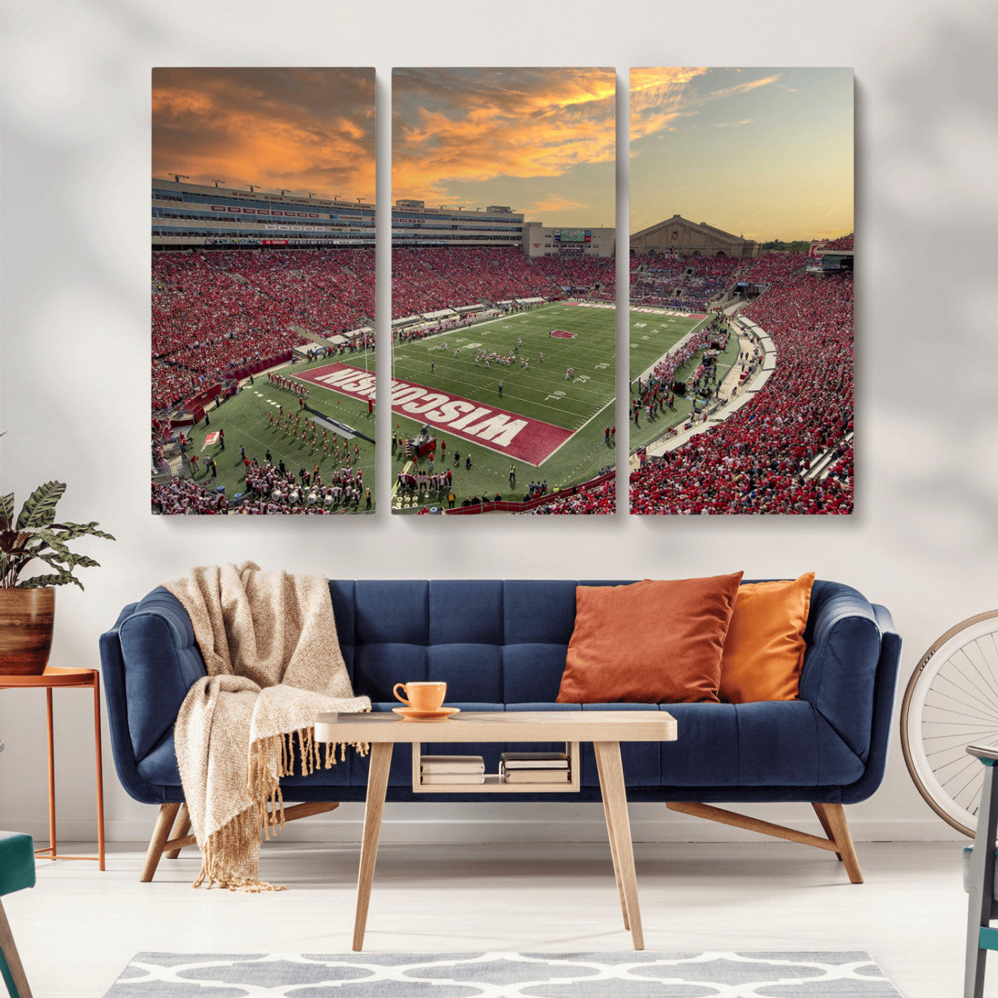 41472-MGV-CV-36X24-Camp Randall Stadium Wisconsin Badgers Large Wall Art Canvas Print | College Football Stadium Wall