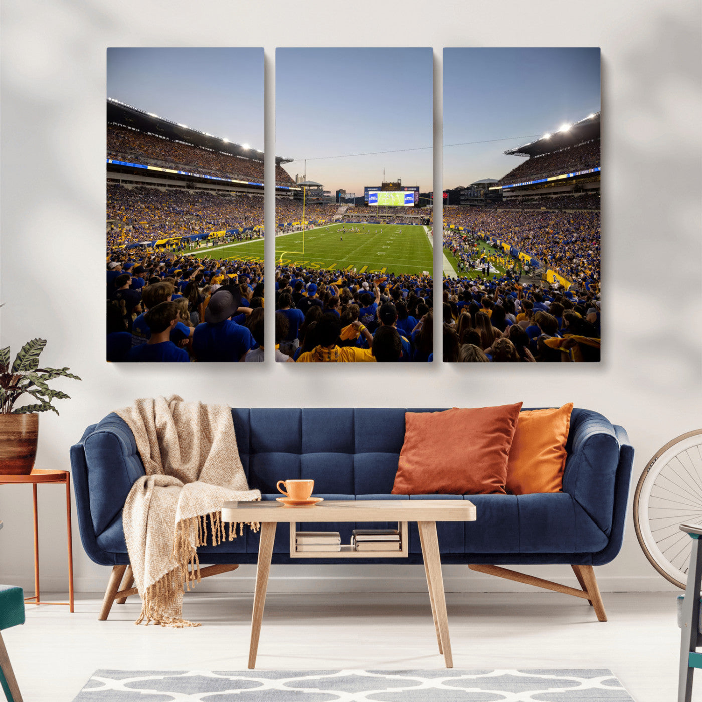 MGV-CV-48X32-3P - Pittsburgh Panthers Football Team Print - Pittsburgh Acrisure Stadium Wall Art Canvas Print