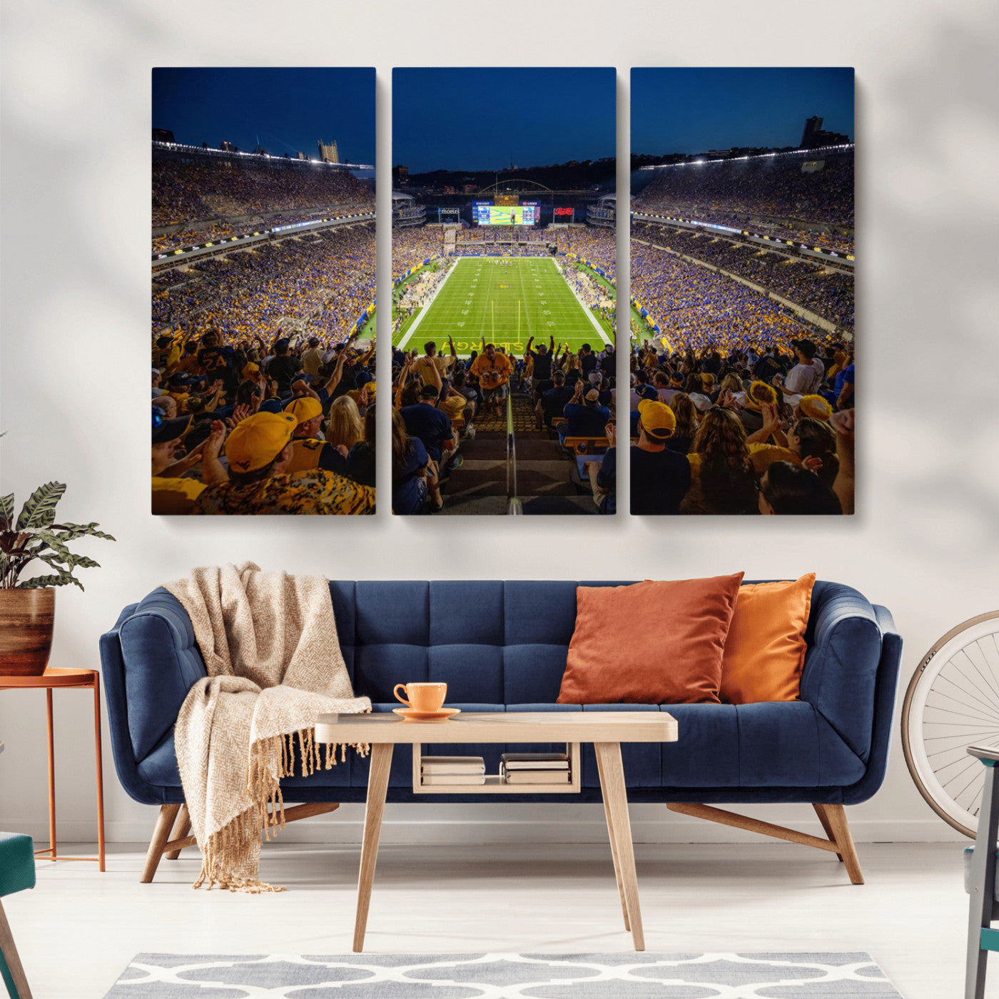 MGV-CV-48X32-3P - Pittsburgh Panthers Football Team Print - Pittsburgh Acrisure Stadium Wall Art Canvas Print