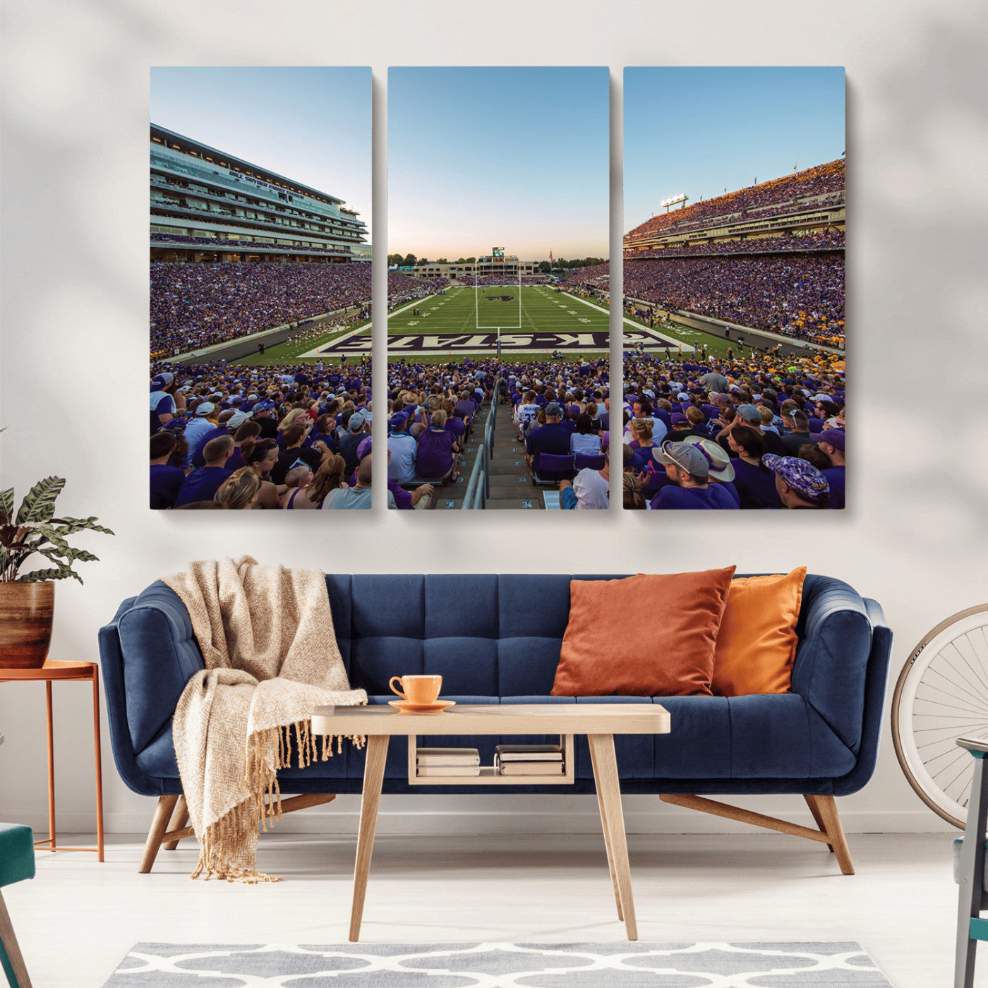 MGV-CV-48X32-3P - Kansas State University Wildcats Football Team Print - Manhattan Bill Snyder Family Football Stadium
