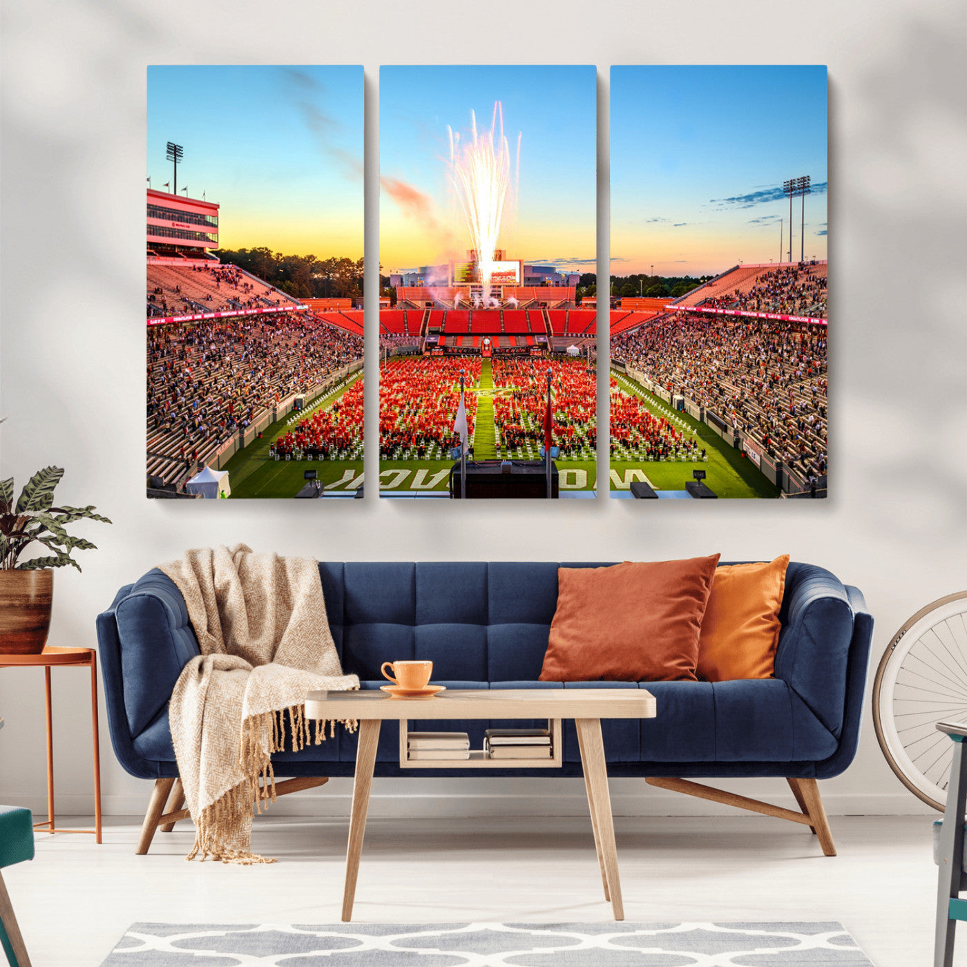 MGV-CV-48X32-3P - North Carolina State University Canvas Print, North Carolina State University Wolfpack Football Team