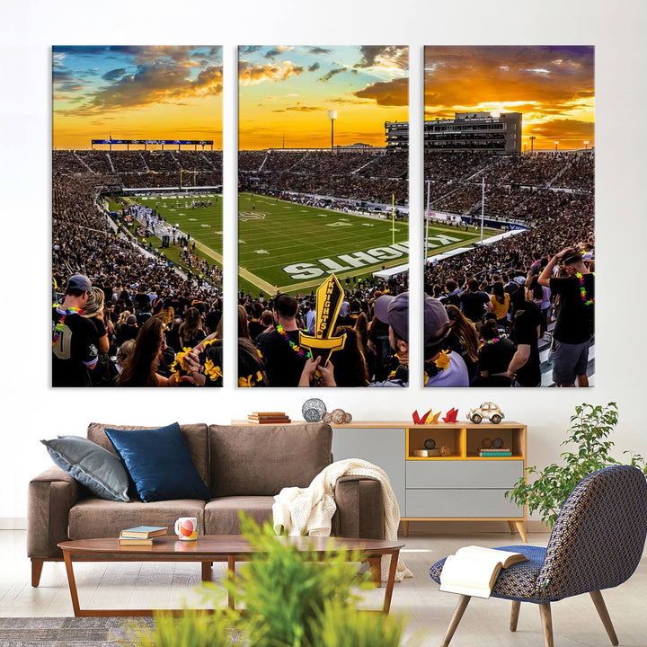 UCF Knights Football Team Print - Orlando FBC Mortgage Stadium Wall Art Canvas Print