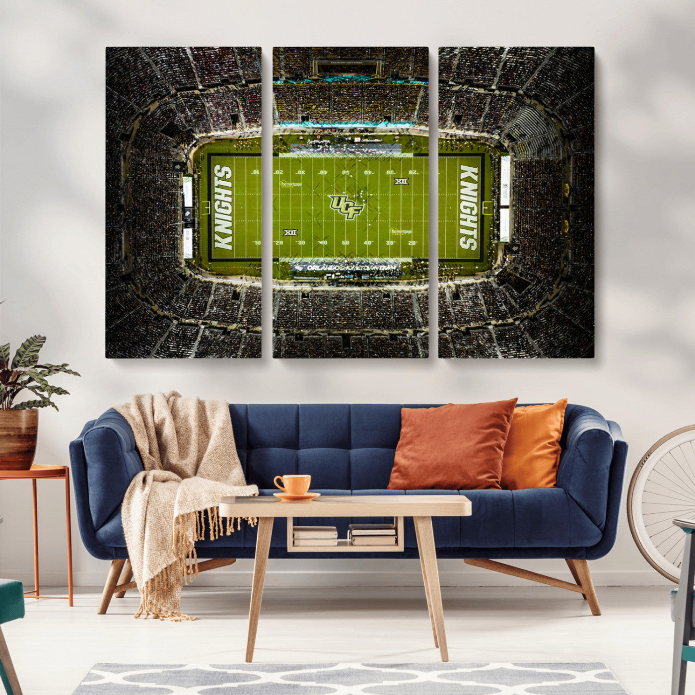 MGV-CV-48X32-3P - UCF Knights Football Team Print - Orlando FBC Mortgage Stadium Wall Art, UCF Knights Canvas Print
