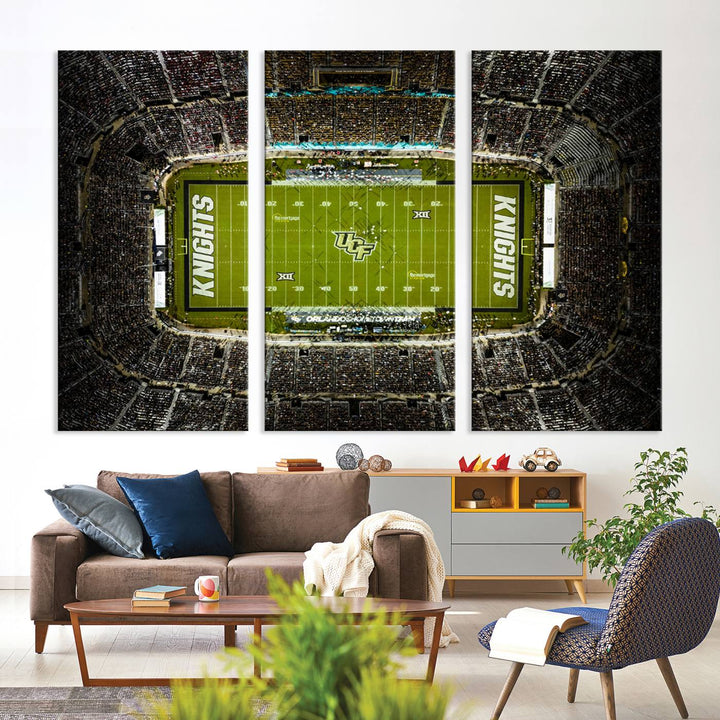 UCF Knights Football Team Print - Orlando FBC Mortgage Stadium Wall Art Canvas Print