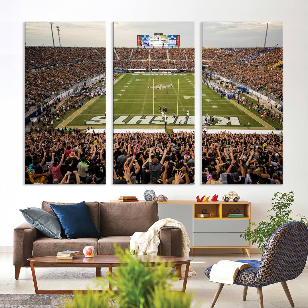 UCF Knights Football Team Print - Orlando FBC Mortgage Stadium Wall Art Canvas Print