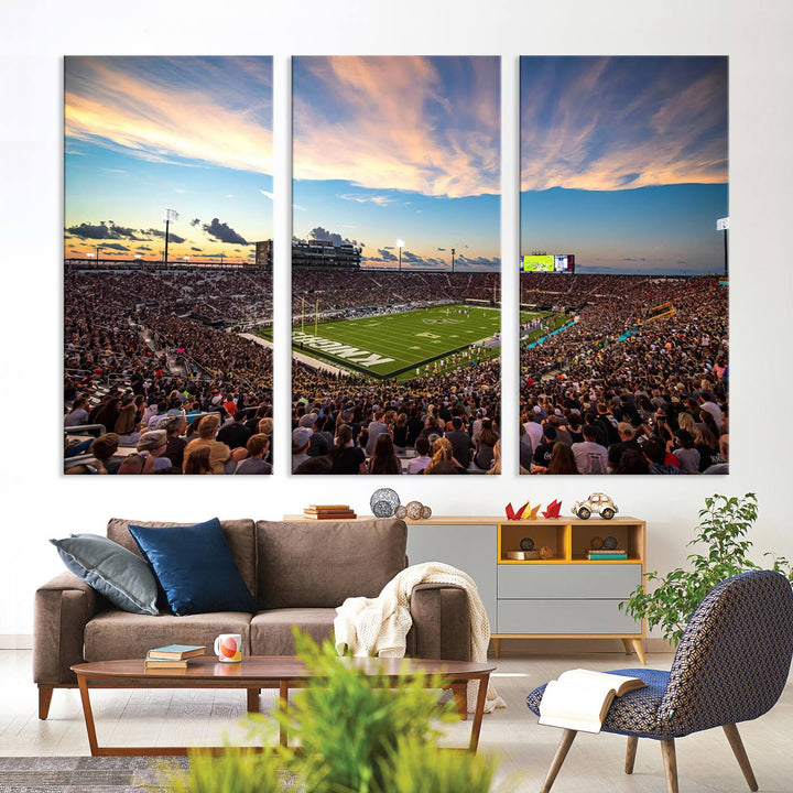 UCF Knights Football Team Print - Orlando FBC Mortgage Stadium Wall Art Canvas Print