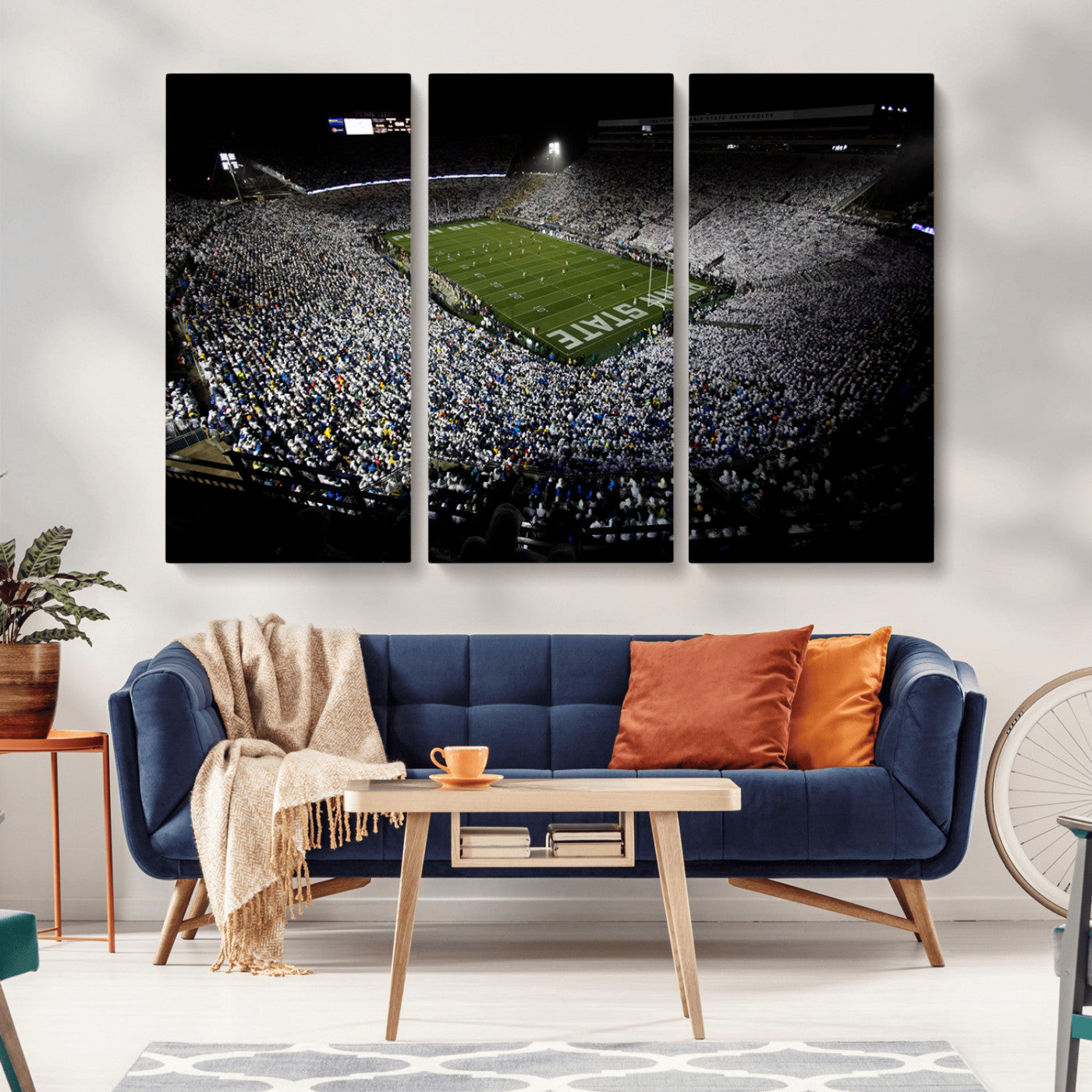 MGV-CV-48X32-3P - Penn State Football Stadium Wall Art - Beaver Stadium Canvas Print