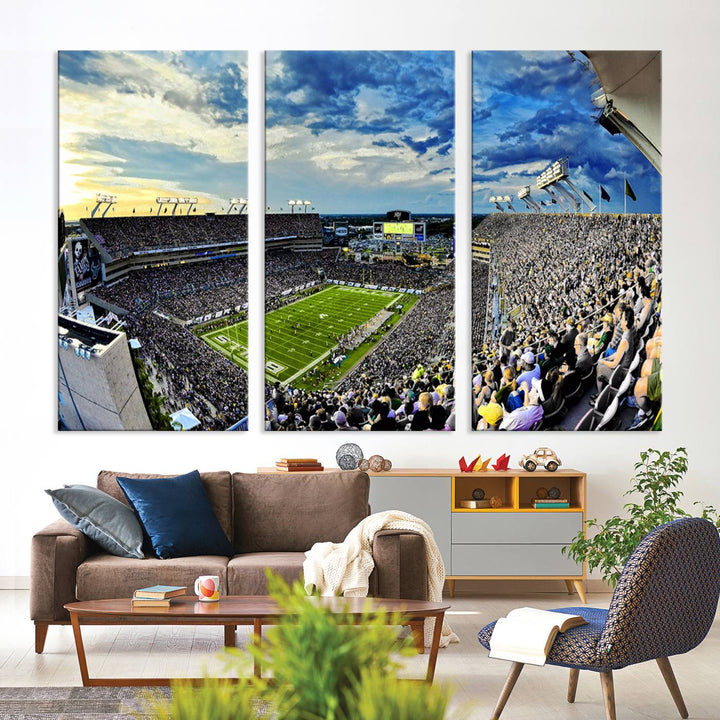 USF Bulls Football Team Print - Tampa Raymond James Stadium Wall Art Canvas Print