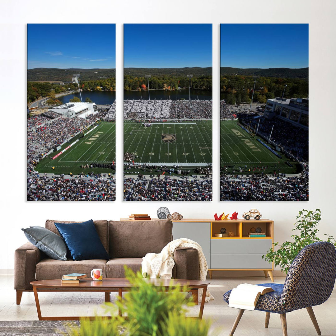 Army Black Knights Football Team Print - West Point Michie Stadium Wall Art Canvas Print