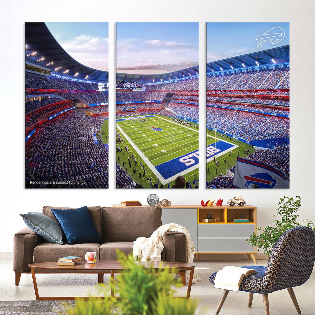 Buffalo Bills Football Team Print - Buffalo Highmark Stadium Wall Art Canvas Print