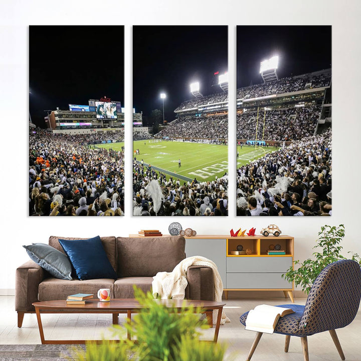 Georgia Tech Yellow Jackets Football Team Print - Atlanta Bobby Dodd Stadium Wall Art Canvas Print