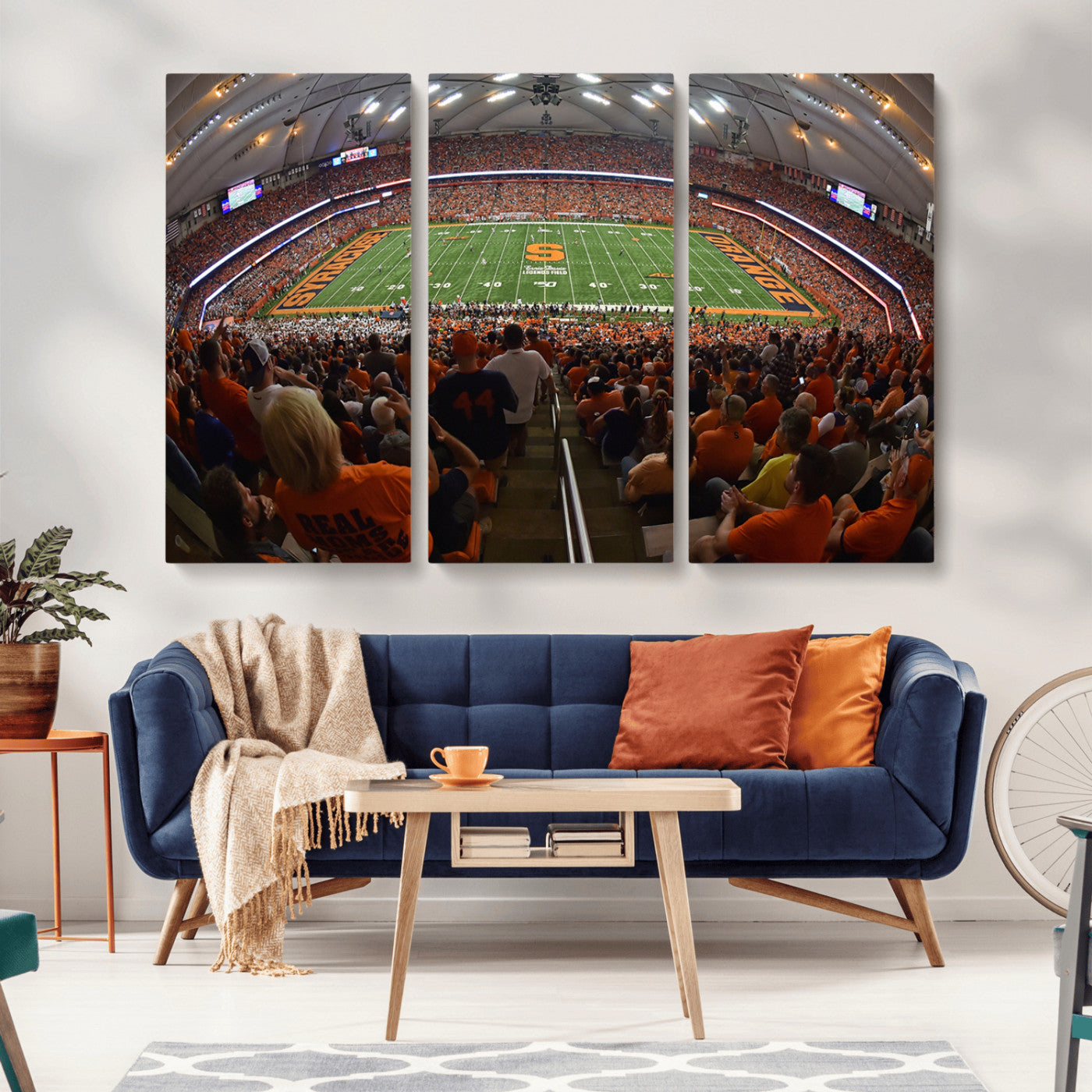 MGV-CV-48X32-3P - Syracuse University Orange Football Canvas Print, Football Team Print - Syracuse JMA Wireless Dome