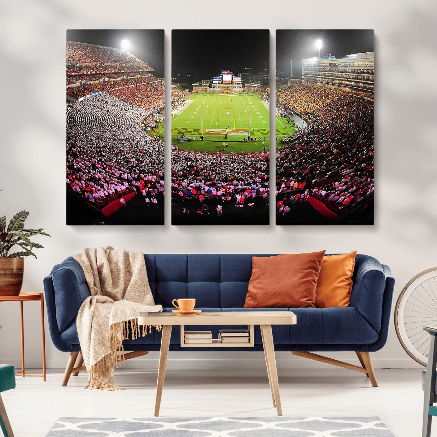 MGV-CV-48X32-3P - University of Maryland Terrapins Football Team Print - College Park SECU Stadium Wall Art Canvas