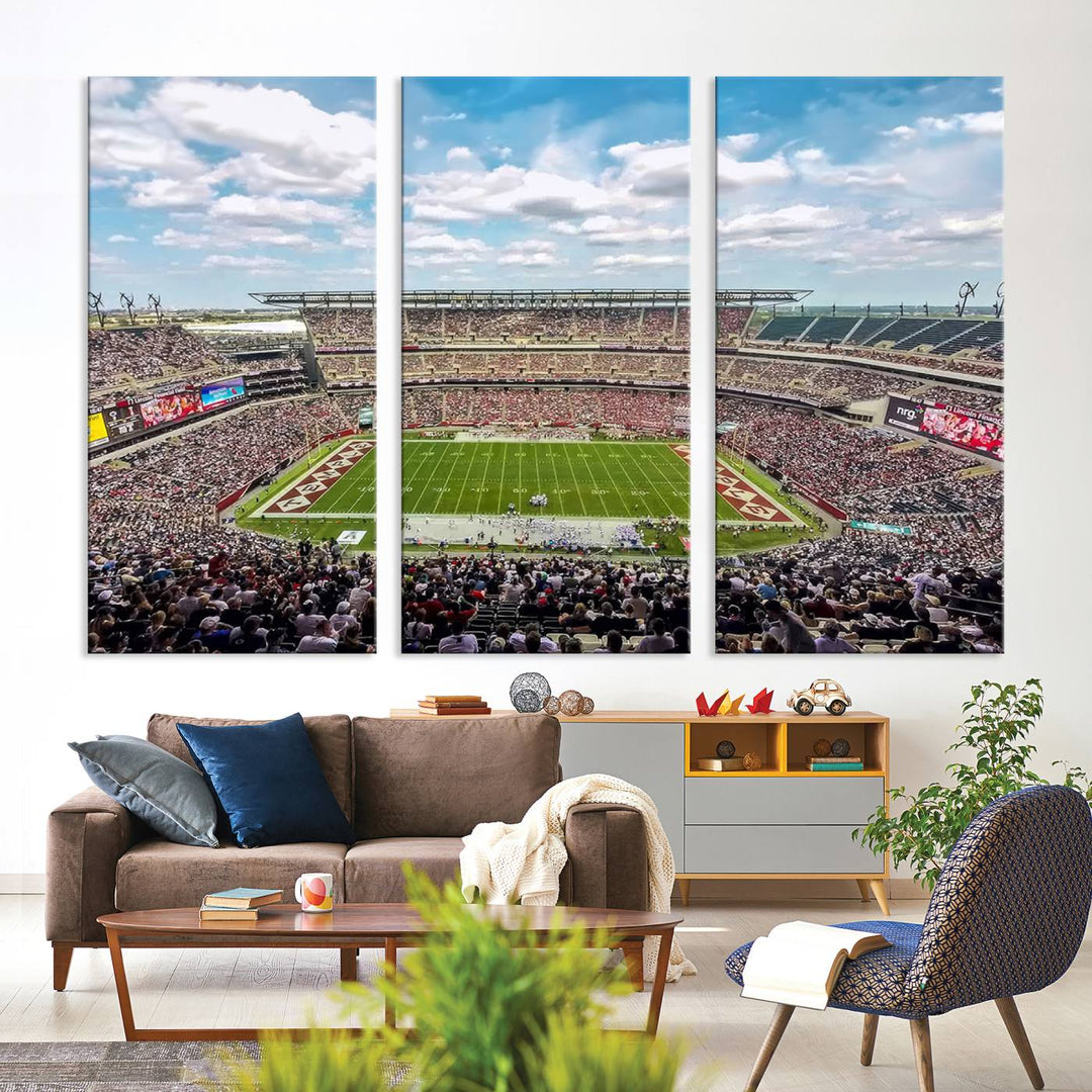 The Temple University Owls Athletics Team Print - Philadelphia Lincoln Financial Field Stadium Wall Art Canvas Print