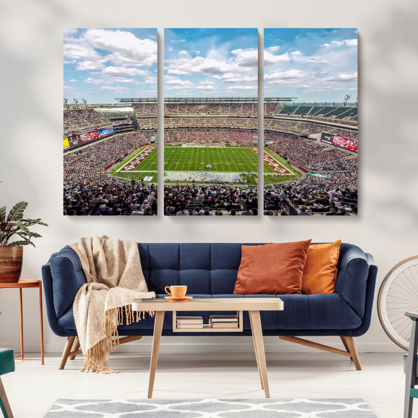 MGV-CV-48X32-3P - The Temple University Owls Athletics Team Print - Philadelphia Lincoln Financial Field Stadium Wall