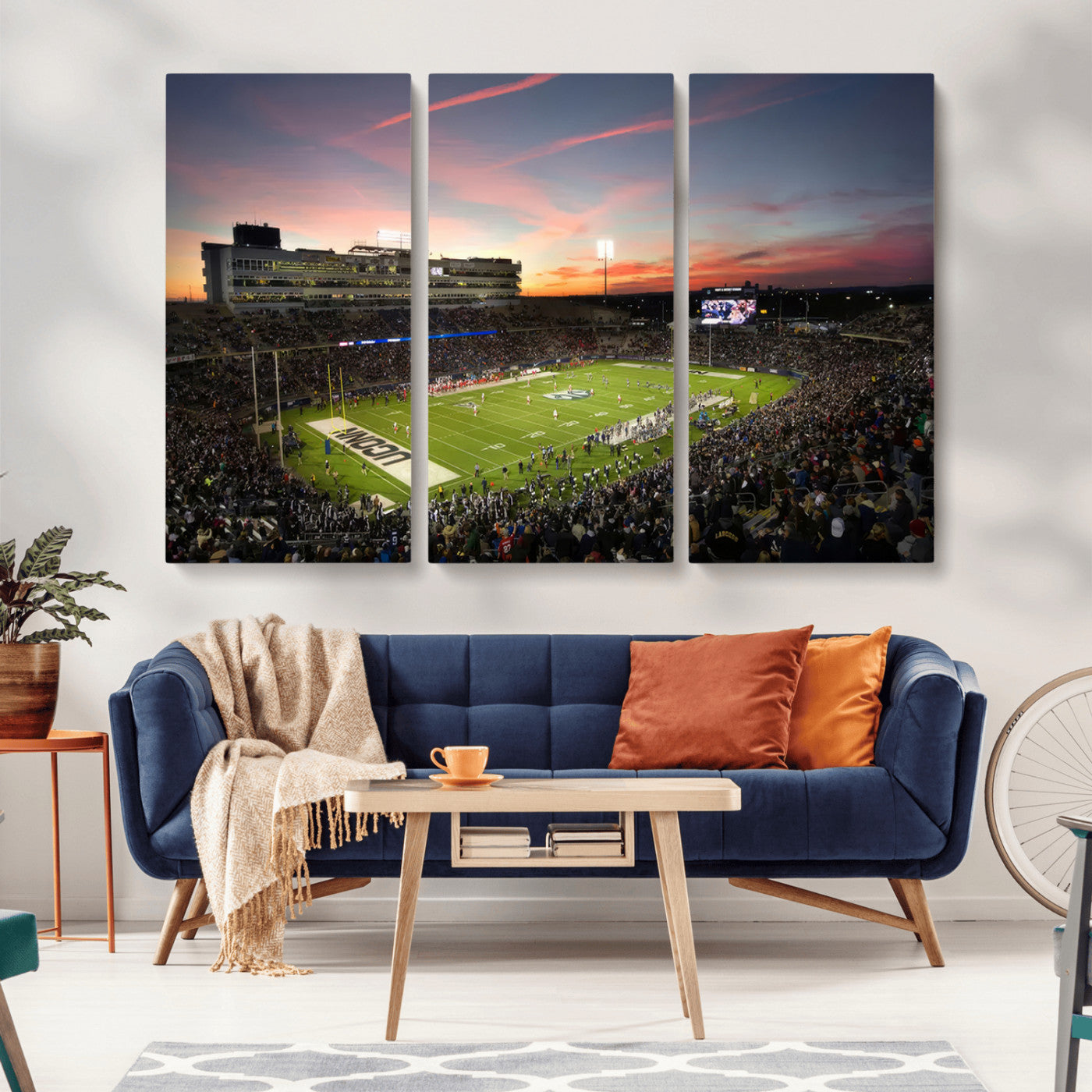 MGV-CV-48X32-3P - The University of Connecticut UCONN Huskies Football Team Print - East Hartford Pratt & Whitney