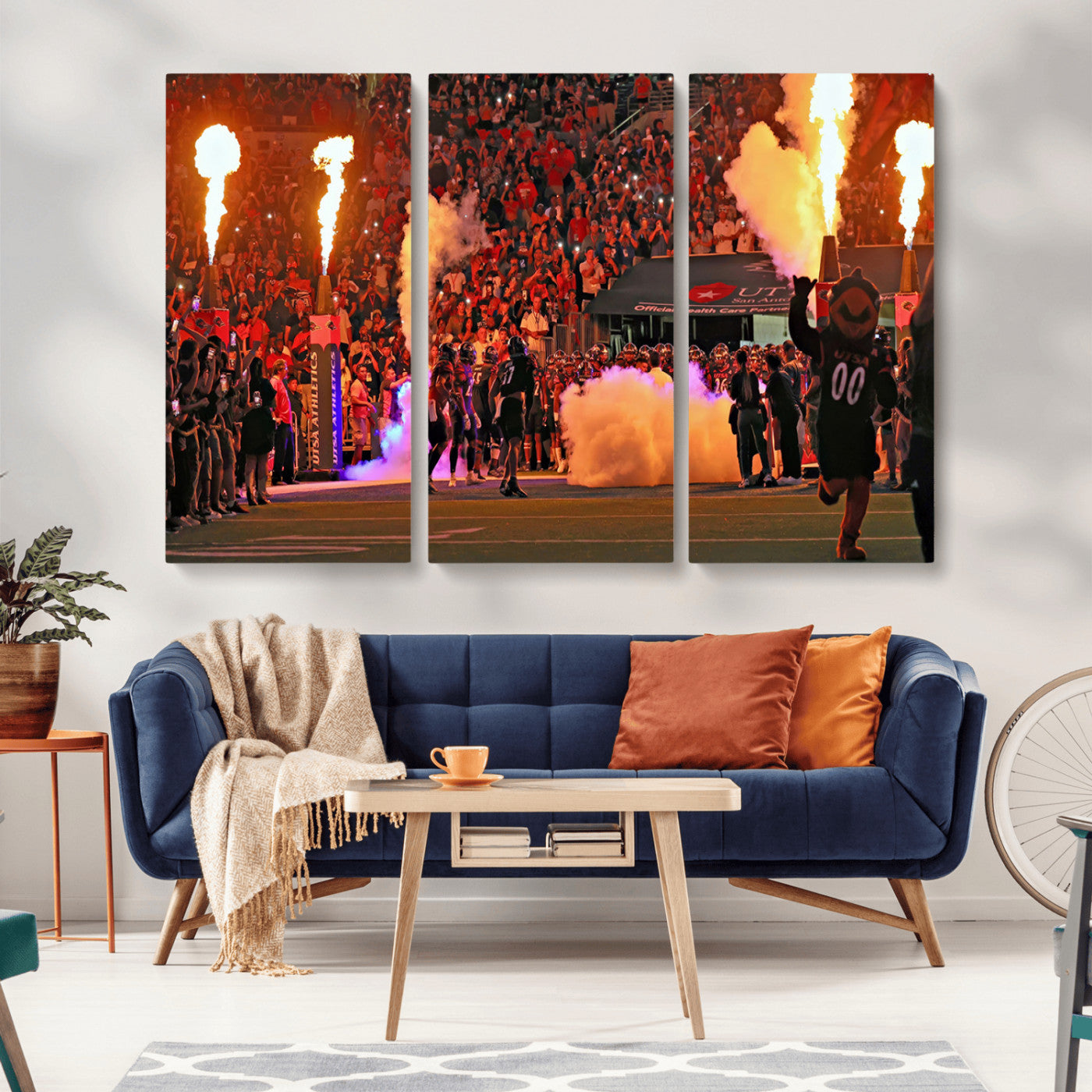 MGV-CV-48X32-3P - The University of Texas at San Antonio Roadrunners Football Team Print - San Antonio Alamodome Wall