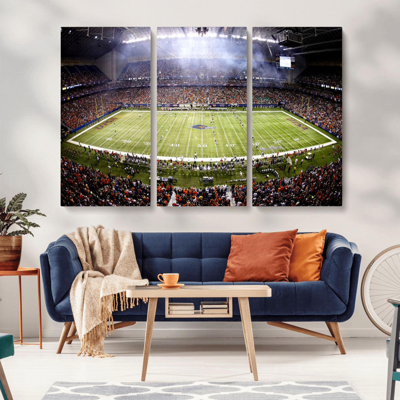 MGV-CV-48X32-3P - The University of Texas at San Antonio Roadrunners Football Team Print - San Antonio Alamodome Wall