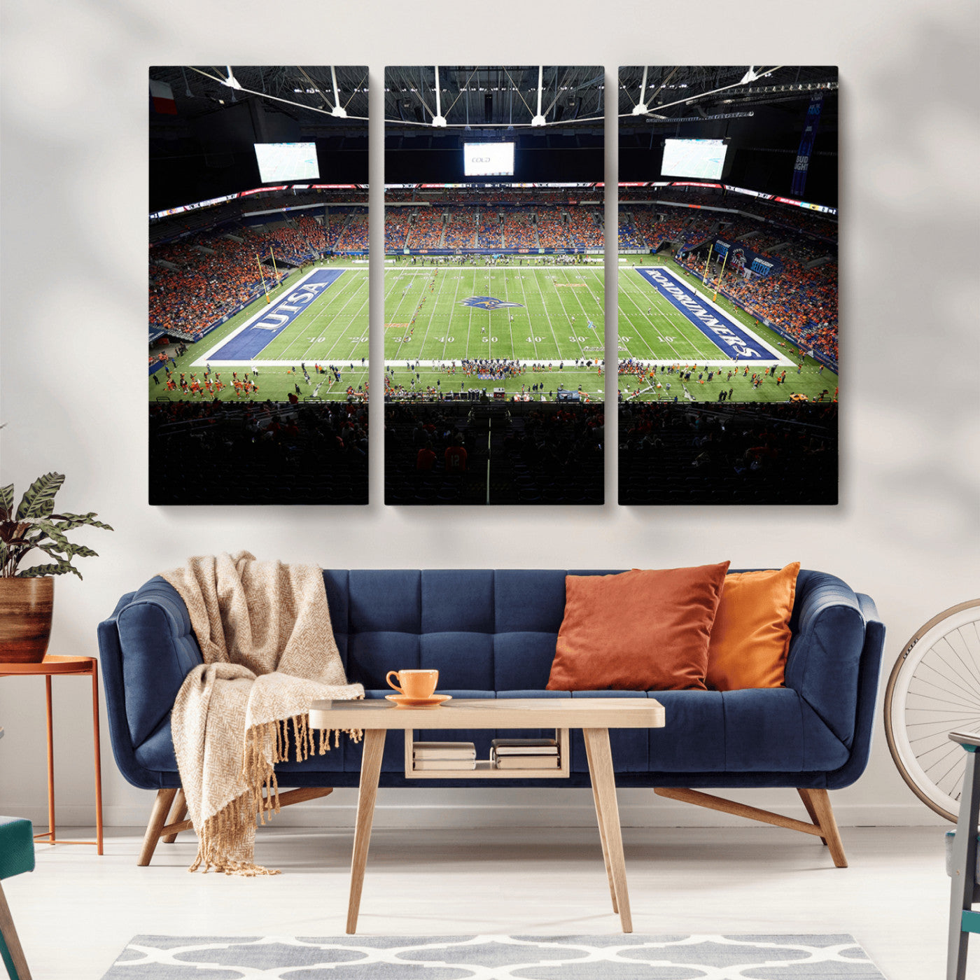 MGV-CV-48X32-3P - The University of Texas at San Antonio Roadrunners Football Team Print - San Antonio Alamodome Wall
