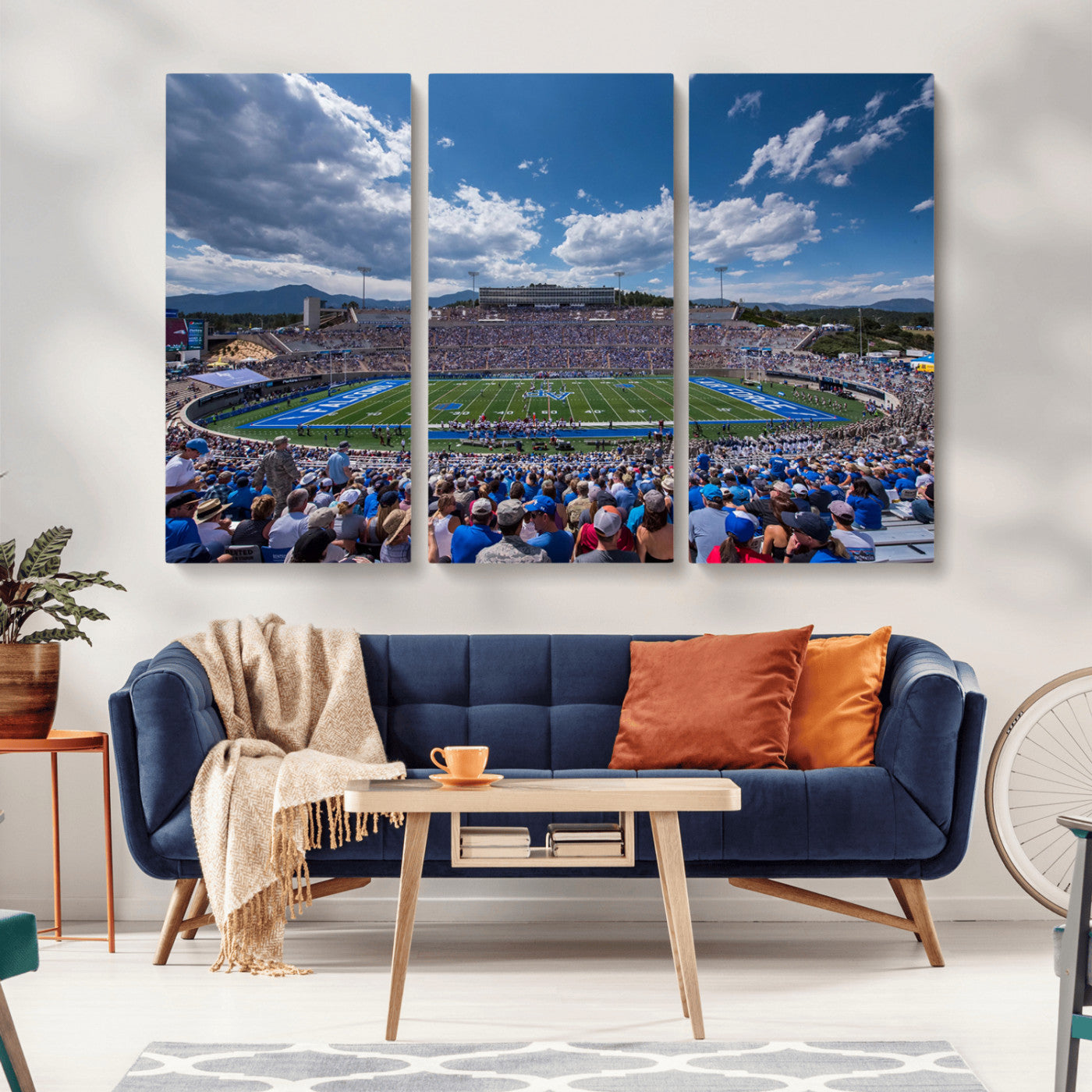 MGV-CV-48X32-3P - Air Force Falcons Football Team Print - Colorado Springs Falcon Stadium Wall Art Canvas Print