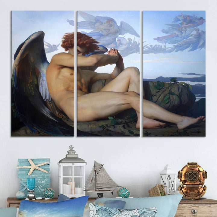 Fallen Angel Wall Art Canvas Print displayed above.