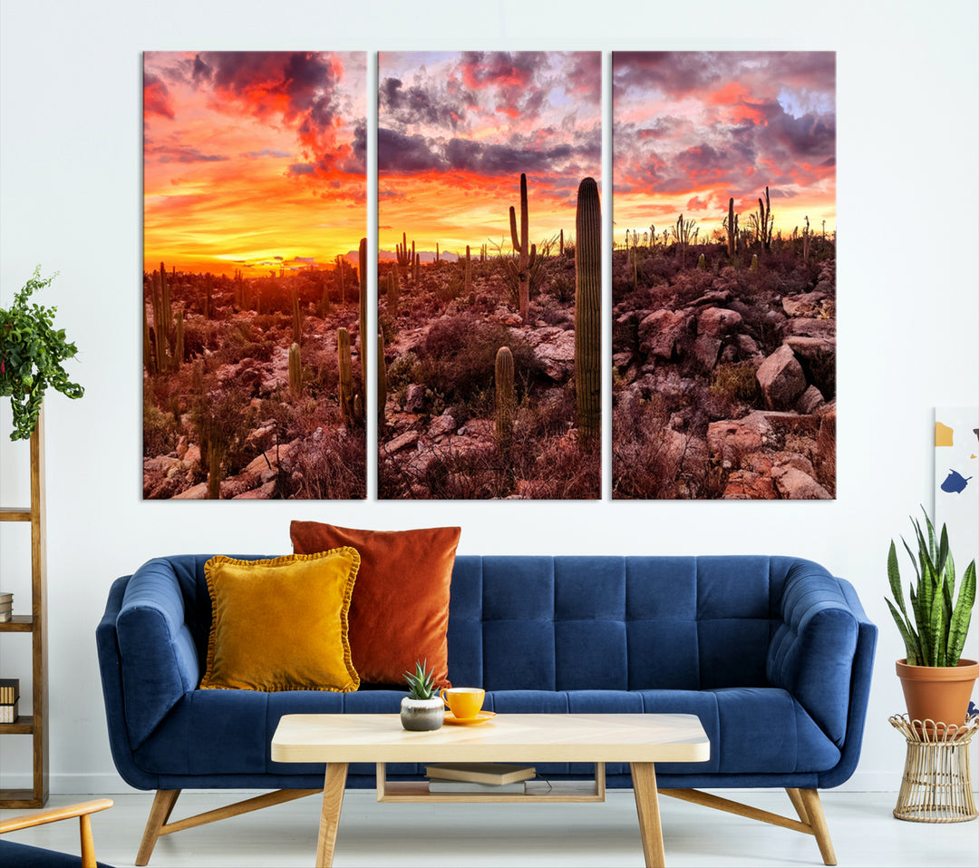 Arizona Desert Print, Western Cowboy Wall Art Print