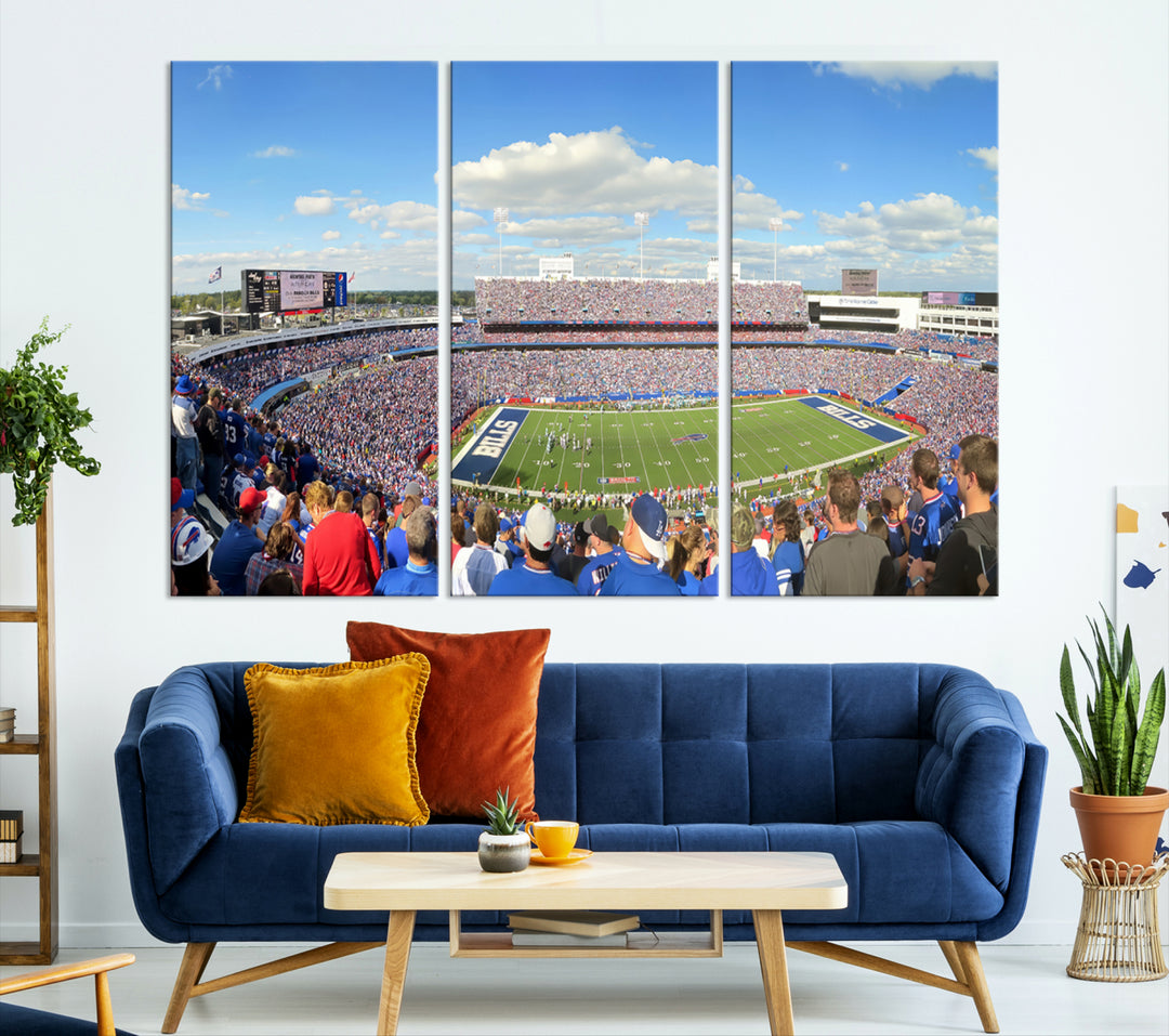 The cozy Buffalo Highmark Stadium Wall Art charms the view.