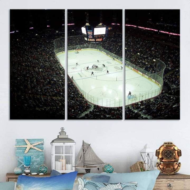 Nationwide Arena Ohio Columbus Blue Jackets Hockey Stadium Wall Art Canvas Print