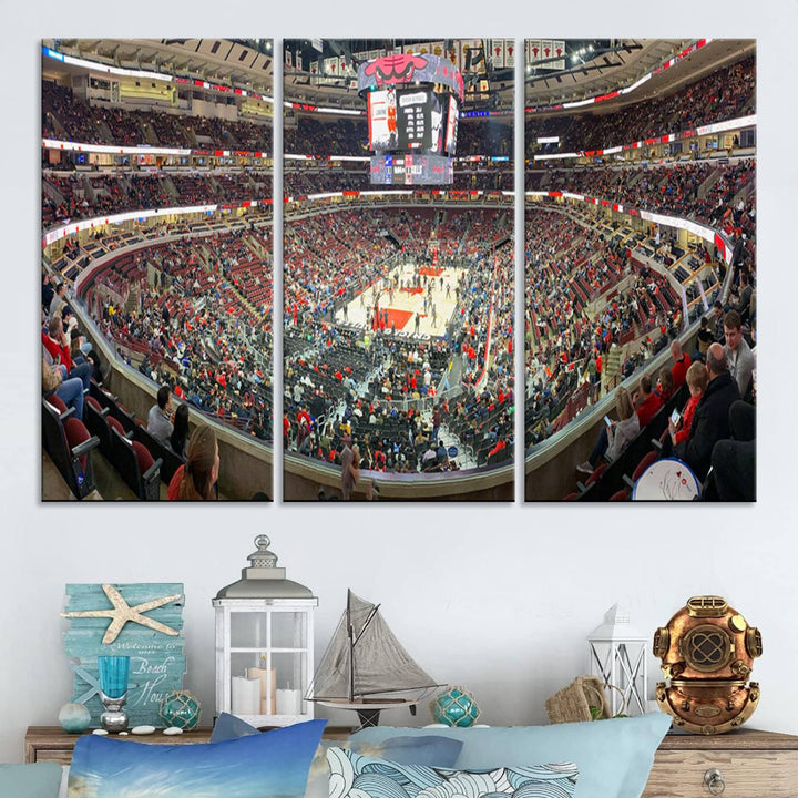 United Center Chicago Bulls Stadium Wall Art Canvas Print