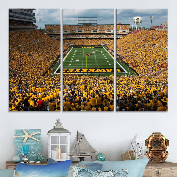 Kinnick Stadium - Iowa Hawkeyes Football Team Print - Iowa City Kinnick Stadium Wall Art Canvas Print