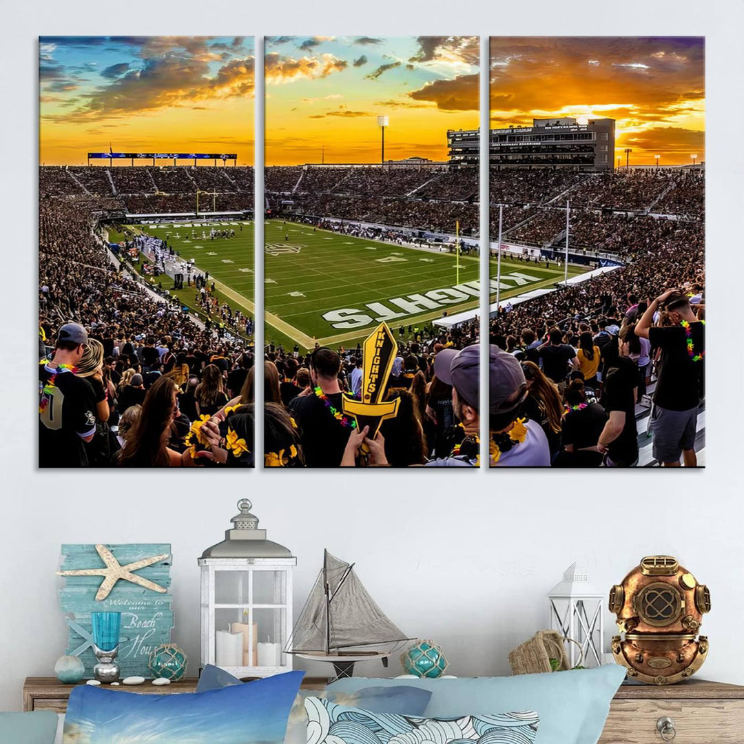 UCF Knights Football Team Print - Orlando FBC Mortgage Stadium Wall Art Canvas Print