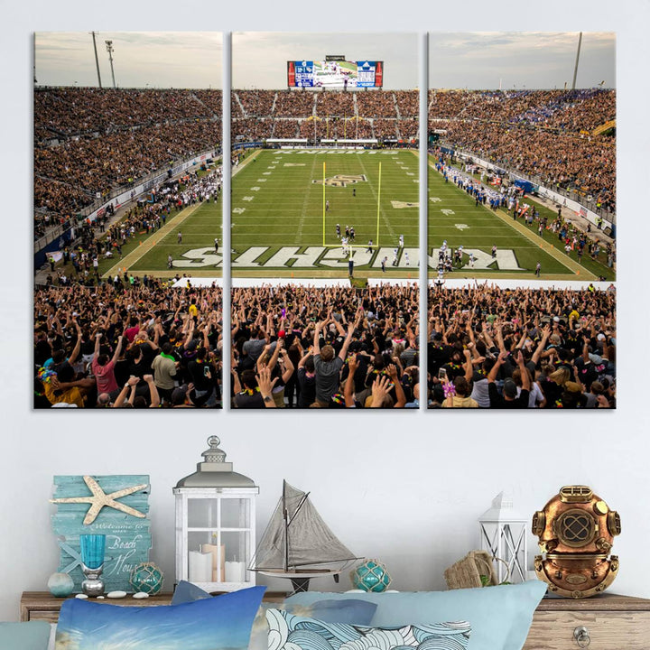 UCF Knights Football Team Print - Orlando FBC Mortgage Stadium Wall Art Canvas Print