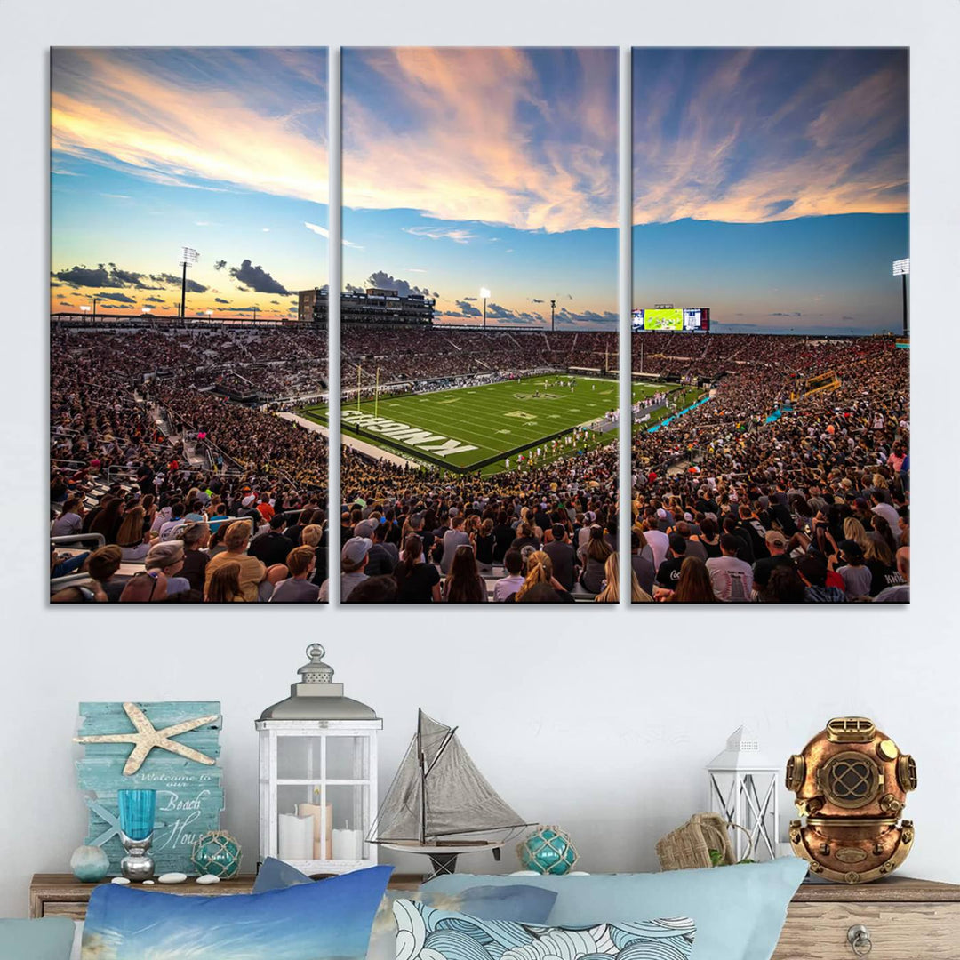 UCF Knights Football Team Print - Orlando FBC Mortgage Stadium Wall Art Canvas Print