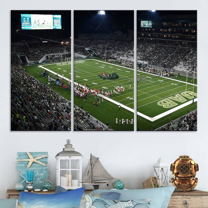 UAB Blazers Football Team Print - Birmingham Protective Stadium Wall Art Canvas Print