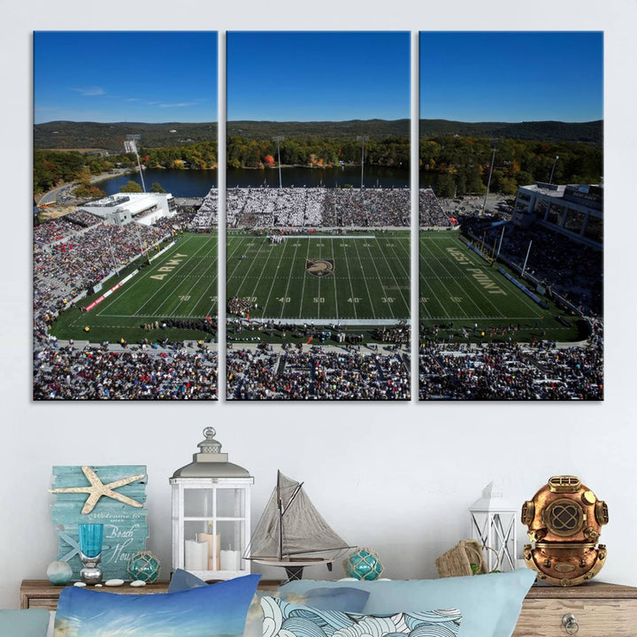 Army Black Knights Football Team Print - West Point Michie Stadium Wall Art Canvas Print