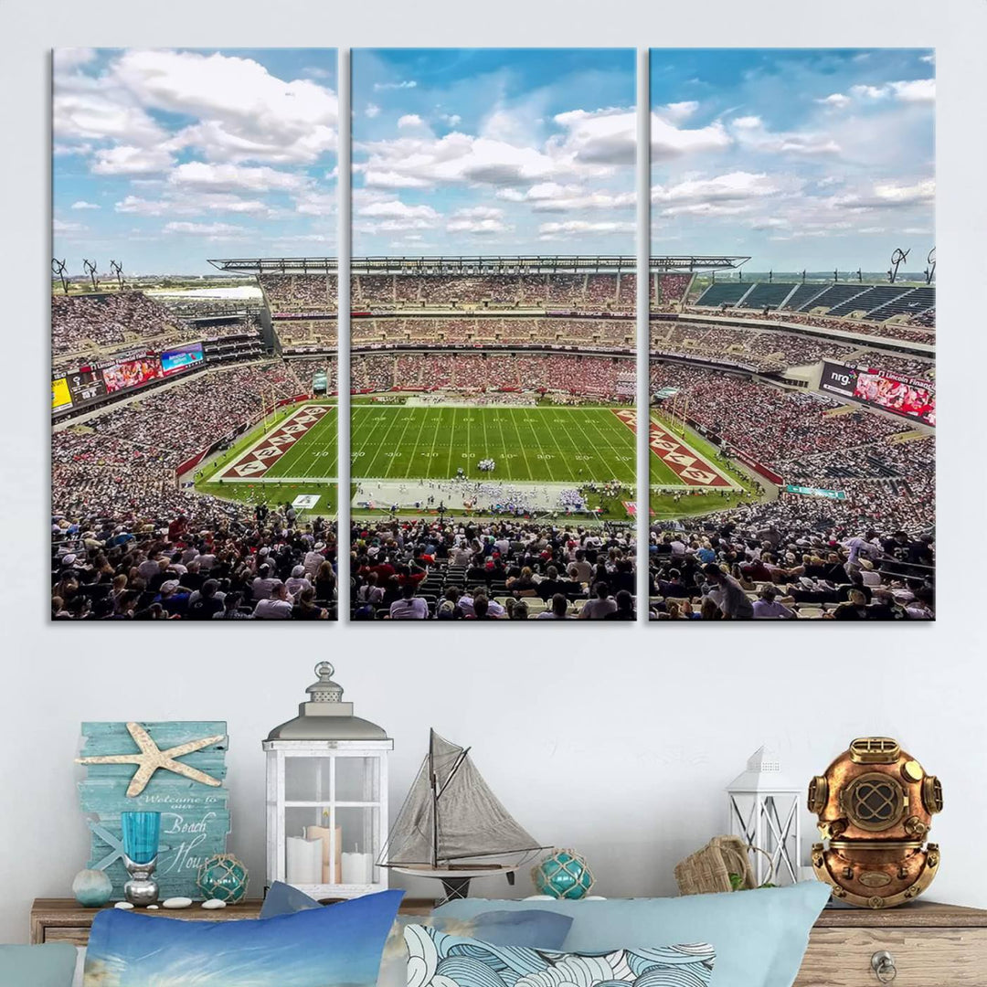 The Temple University Owls Athletics Team Print - Philadelphia Lincoln Financial Field Stadium Wall Art Canvas Print