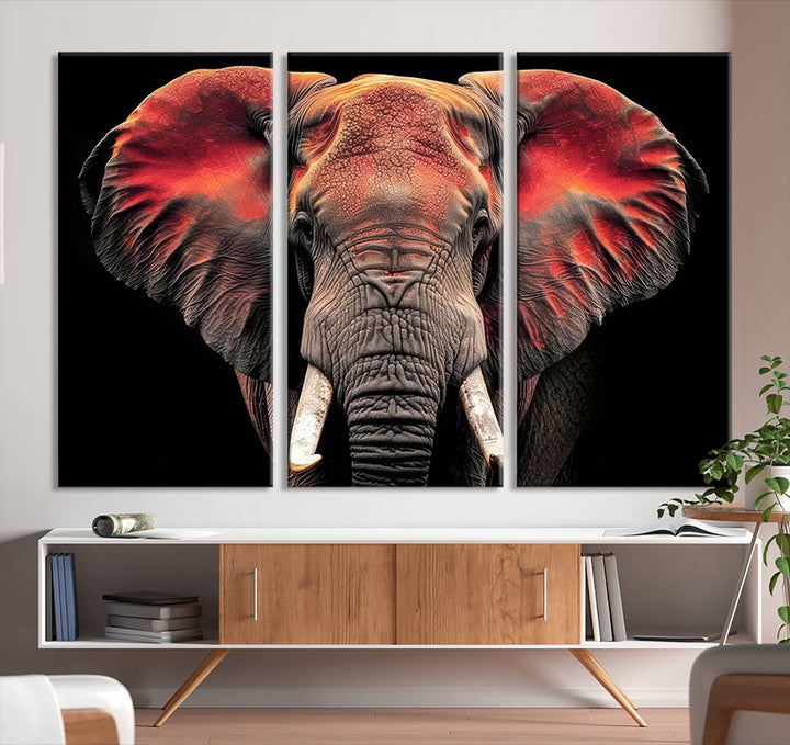 Elephant Wall Art Canvas Print, perfect for animal lovers.