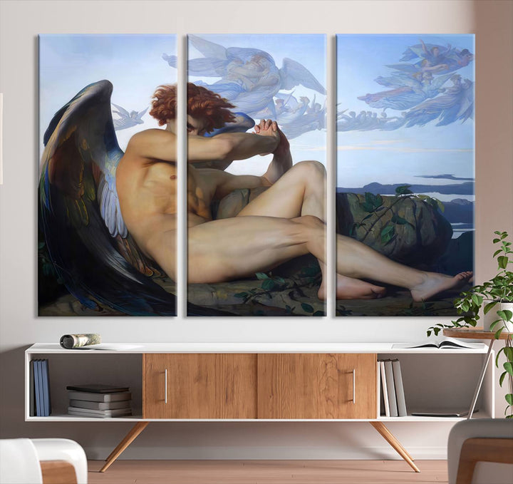 Fallen Angel Wall Art Canvas Print displayed above.