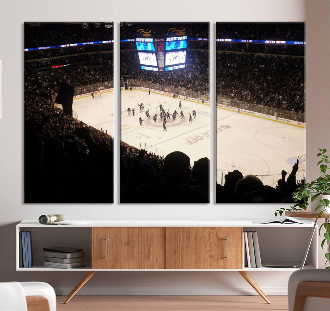 Canada Life Centre Wall Art | Winnipeg Jets Hockey Team Print | Canvas Print | Ready to Hang | Winnipeg Wall Decor