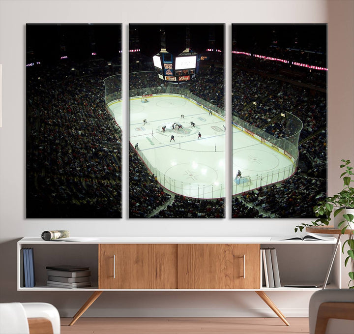 Nationwide Arena Ohio Columbus Blue Jackets Hockey Stadium Wall Art Canvas Print